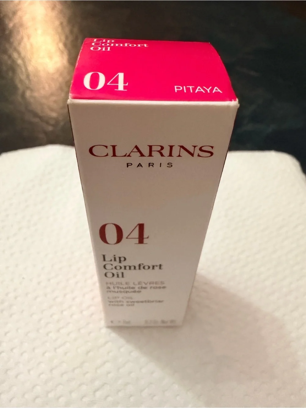 Clarins PITAYA ( dragonfruit ) Lip Comfort Oil with Sweetbriar Rose Full Size